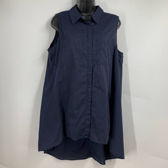 Anthropologie Tops - HD in Paris Anthropologie‎ Women's Sleeveless Button Up Tunic Shirt Size 12